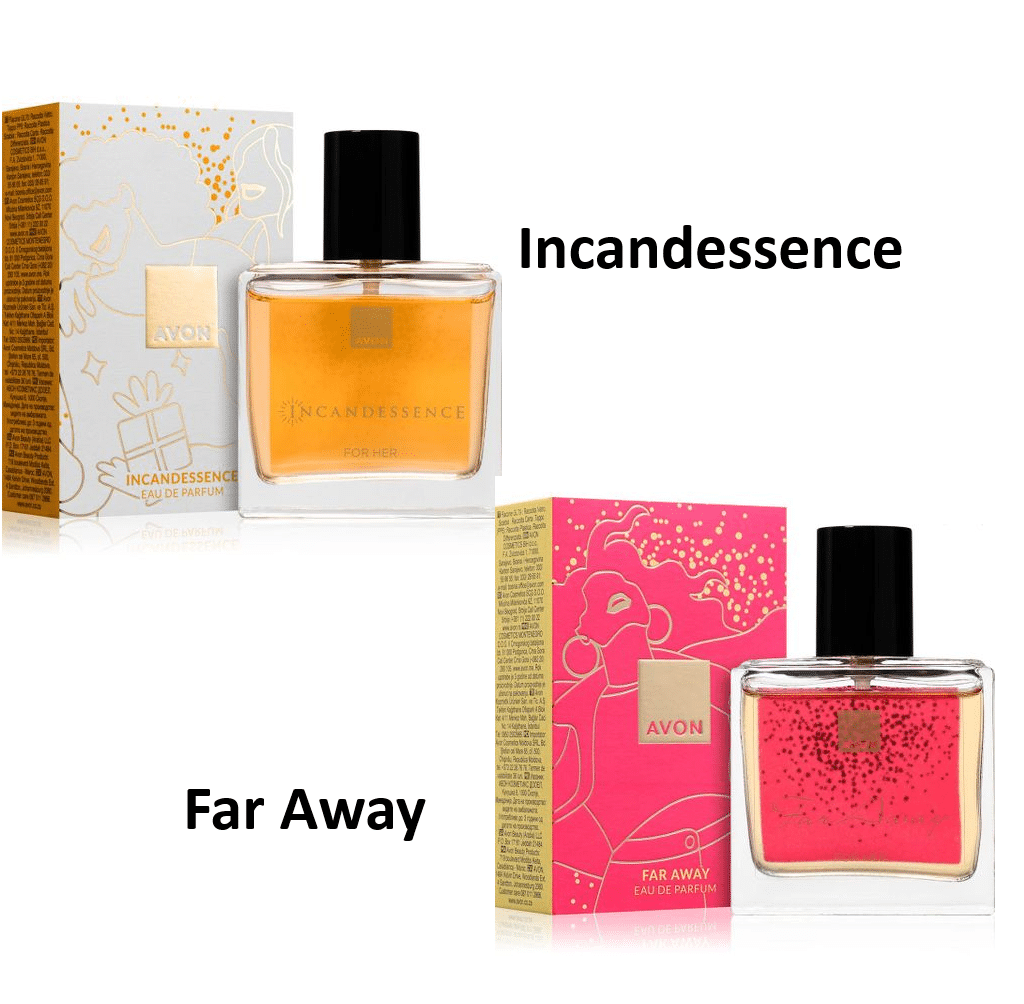 Pack 2 Parfums Avon 30ml Femme – Far away + Incandessence